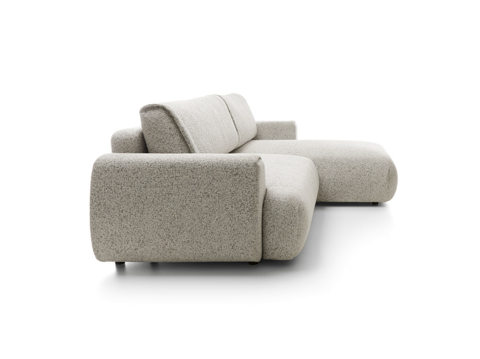 Narożnik VERNIO prawostronny plecionka Puente 06 greige chłodny beż funkcja spania