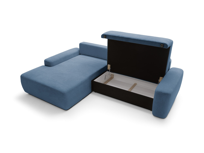 Narożnik OLMI M lewostronny Raven 86 granatowy ciemny niebieski styl soft