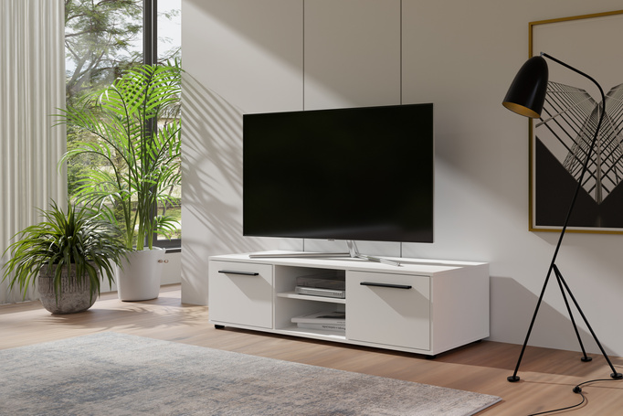 Szafka RTV Modena 150cm kolor: Biały