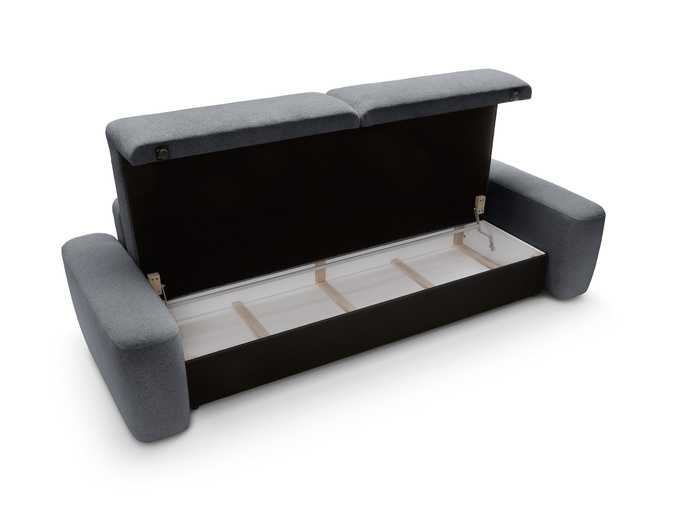 Sofa OLMI Raven 18 Grafitowa Ciemny Szary do salonu nowoczesna