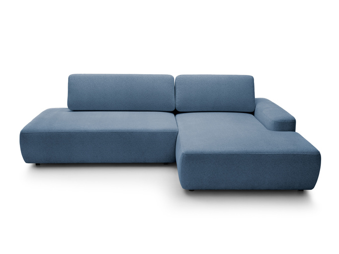 Narożnik OLMI O prawostronny Raven 86 granatowy ciemny niebieski funkcja spania + poduszki