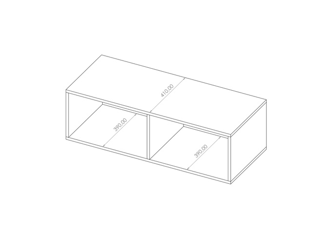 Szafka RTV Kolder 100 cm w kolorze cashmere i z ryflowanymi frontami
