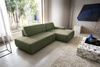Narożnik OLMI O prawostronny Raven 78 zielony oliwkowy funkcja spania + poduszki