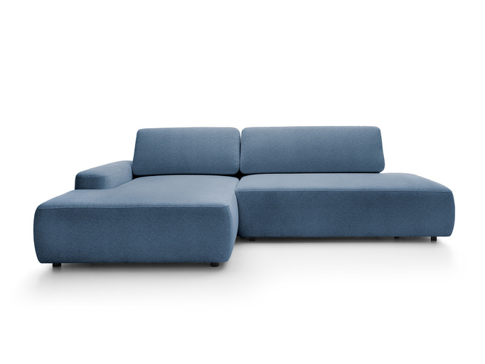 Narożnik OLMI O lewostronny Raven 86 granatowy ciemny niebieski funkcja spania + poduszki