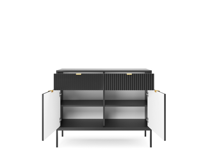 Dwudrzwiowa komoda Kioto KSZ104 w kolorze czarnym