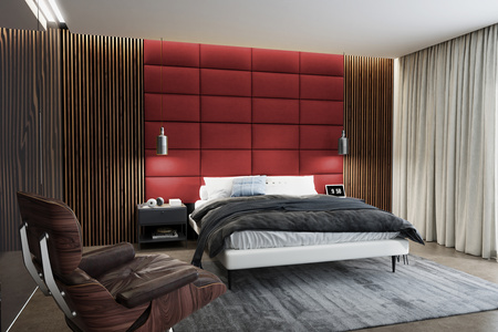 Panel tapicerowany 50x50 Fancy 59 (Burgundowy)