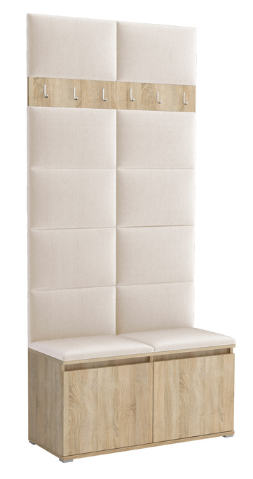 Tapicerowana garderoba Noris I - kolor sonoma + tkanina Trinity 01