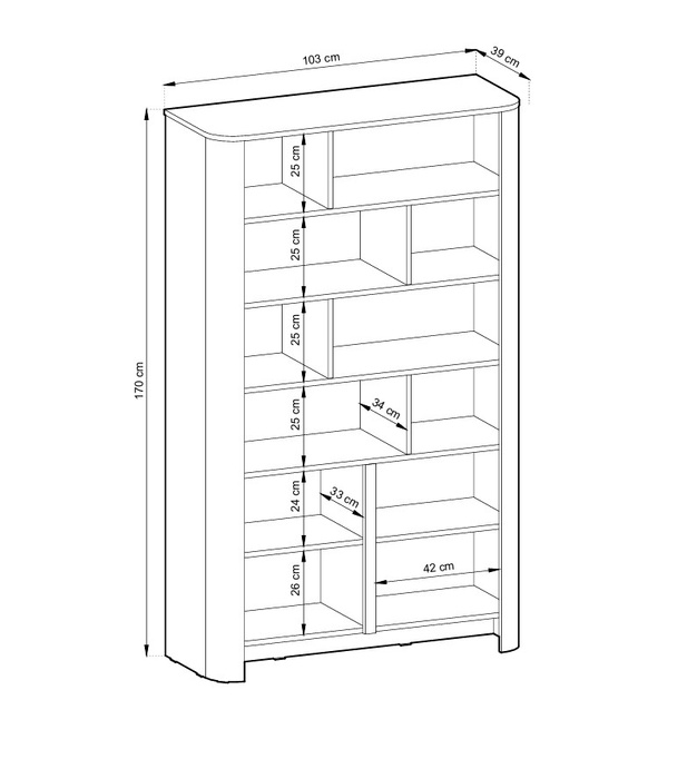 Regał Aura w kolorze cashmere