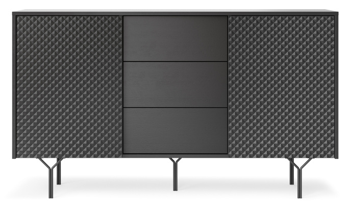 Komoda East KSZ144 2D z trzema szufladami dwoma drzwiami