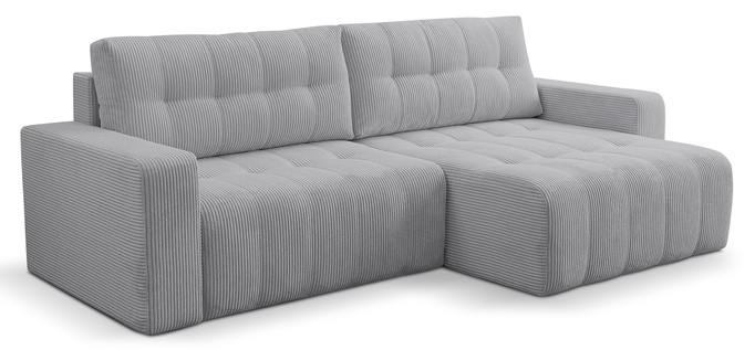 Narożnik Palermo w tkaninie POSO z funkcją spania i pojemnikiem na pościel