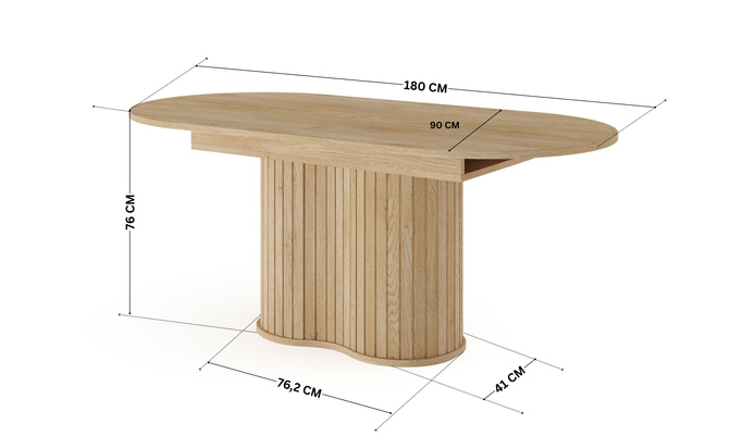 Stół Rozkładany LOVI 180-220 cm Dąb Cremona