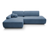Narożnik OLMI O lewostronny Raven 86 granatowy ciemny niebieski funkcja spania + poduszki
