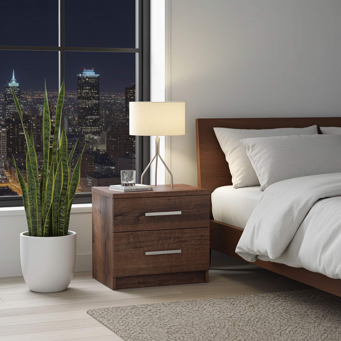 Stolik nocny Tamiza 50 cm w kolorze dąb monastery