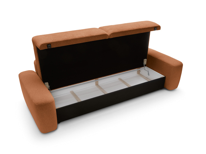 Sofa OLMI Raven 44 Miedziana Ruda do salonu nowoczesna