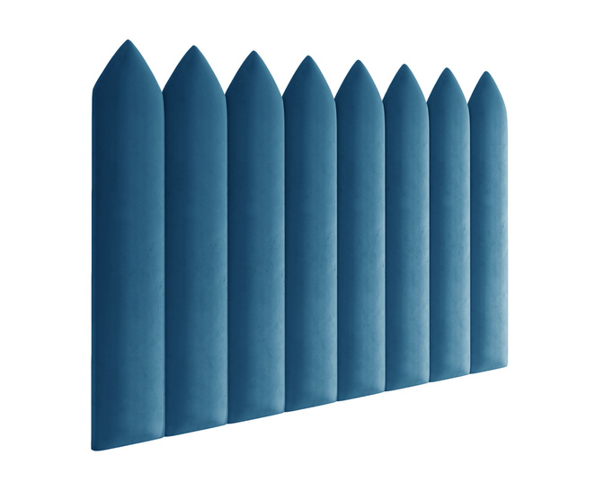 Panel tapicerowany płotek szpiczasty 90x20 Magic Velvet 2203 (Błękit pruski)