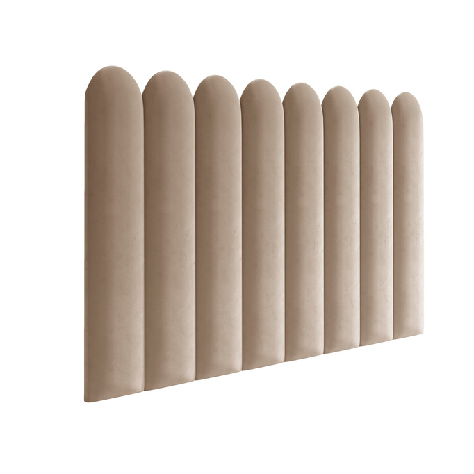 Panel tapicerowany płotek zaokrąglony 110x30 Magic Velvet 2206 (Kawa z mlekiem)