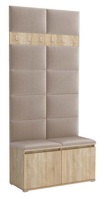 Tapicerowana garderoba Noris I - kolor sonoma + tkanina Trinity 04