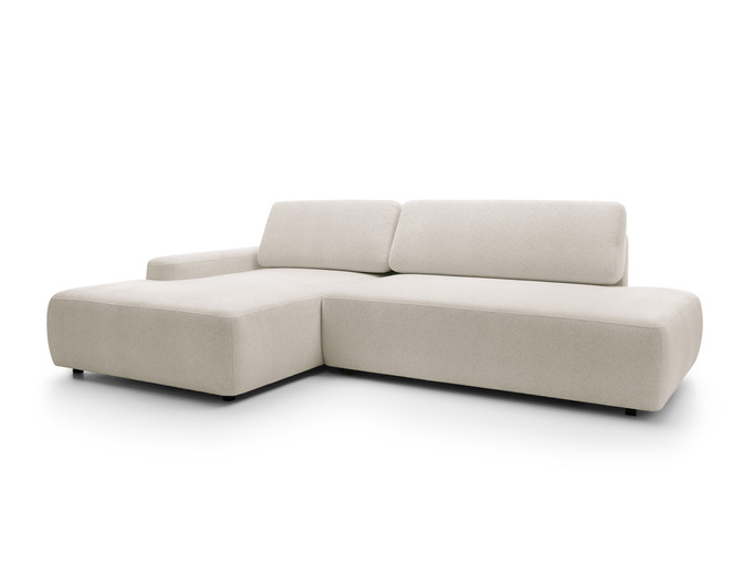 Narożnik OLMI O lewostronny Raven 24 beżowy piaskowy funkcja spania + poduszki