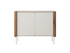 Komoda Kalon z metalowymi nóżkami w kolorze cashmere