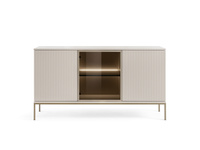 Komoda Lagos 154cm 3D z metalowymi nóżkami w kolorze Cashmere