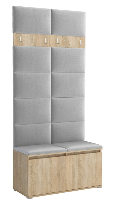 Tapicerowana garderoba Noris I - kolor sonoma + tkanina Trinity 32