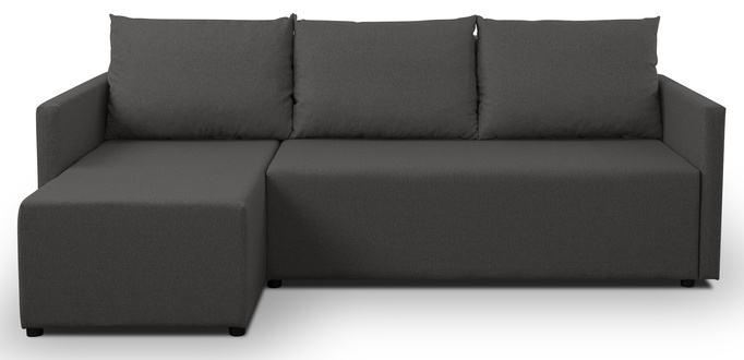 Narożnik Solid w tkaninie Faro z funkcją spania i pojemnikiem na pościel