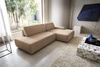 Narożnik OLMI O prawostronny Raven 38 brązowy styl soft funkcja spania + poduszki