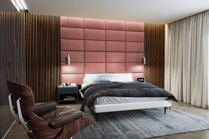 Panel tapicerowany 50x15 Magic Velvet 2257 (Brudny róż)