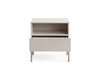 Stolik nocny Lagos z metalowymi nóżkami w kolorze Cashmere + LED
