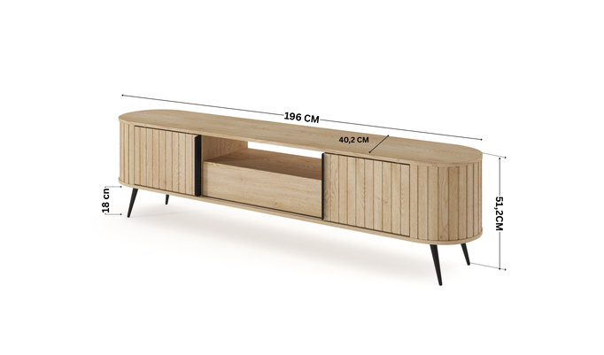 Szafka RTV LOVI 196 cm Dąb Cremona