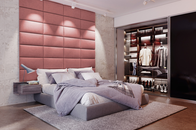 Panel tapicerowany 50x15 Magic Velvet 2257 (Brudny róż)