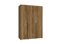 Szafa 3-Drzwiowa ARNI 150 cm Gold Baroque – Dąb Ciepły Brąz Do Sypialni