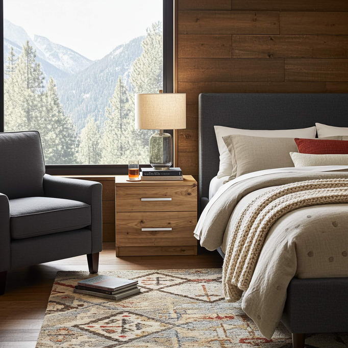 Stolik nocny Tamiza 50 cm w kolorze dąb artisan