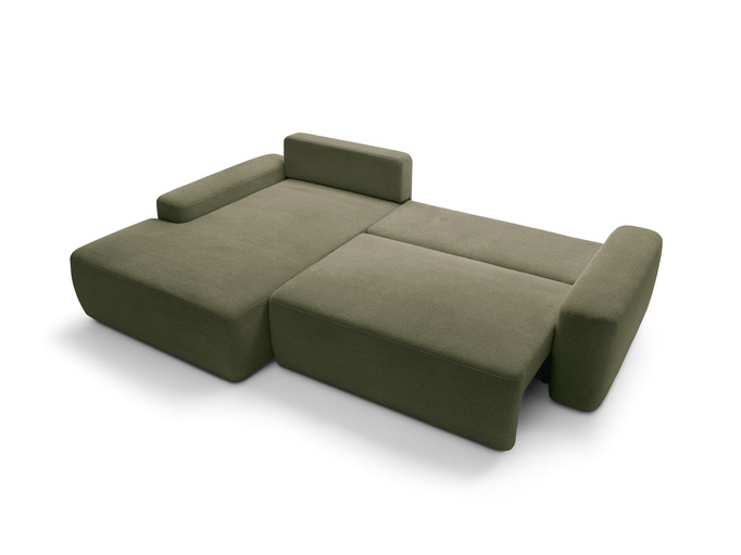 Narożnik OLMI M lewostronny Raven 78 zielony oliwkowy styl soft