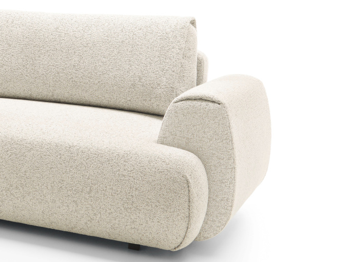 Narożnik VERNIO lewostronny plecionka Puente 03 jasny beż funkcja spania