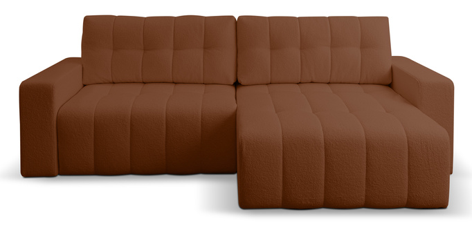 Narożnik Palermo w tkaninie BRAVO z funkcją spania i pojemnikiem na pościel