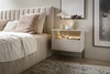 Stolik nocny Lagos z metalowymi nóżkami w kolorze Cashmere + LED