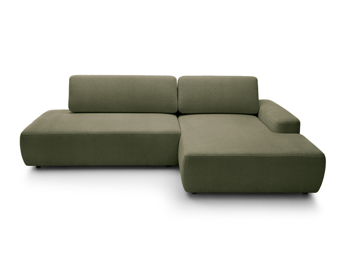 Narożnik OLMI O prawostronny Raven 78 zielony oliwkowy funkcja spania + poduszki