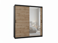 Szafa przesuwna MIRANO 200 cm dąb wotan – wysoka 215 cm, styl Loft