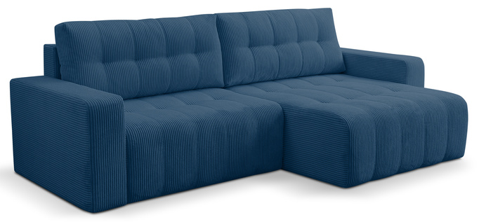 Narożnik Palermo w tkaninie POSO z funkcją spania i pojemnikiem na pościel