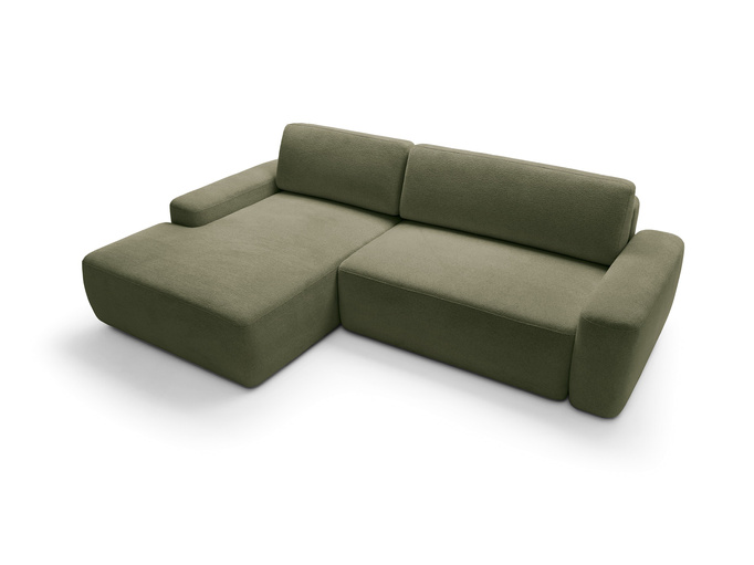 Narożnik OLMI M lewostronny Raven 78 zielony oliwkowy styl soft