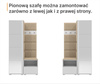 Tapicerowana garderoba Noris VI z lustrem - biały + tkanina Trinity 01