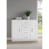 Biała komoda Tamiza K2D4SZ 120 cm cztery szuflady