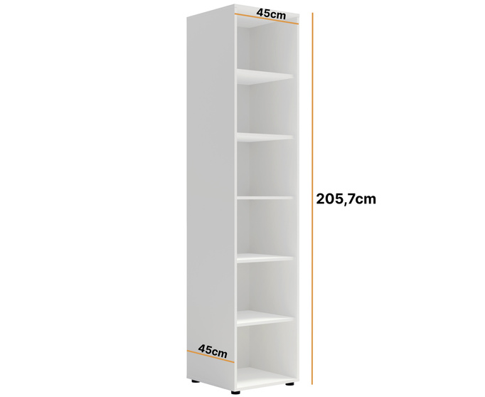 Regał pionowy Modena R45 z sześcioma półkami