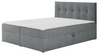 Łóżko kontynentalne Toronto 160×200 (Gerra 70 - Popielaty) z materacem bonell i topperem