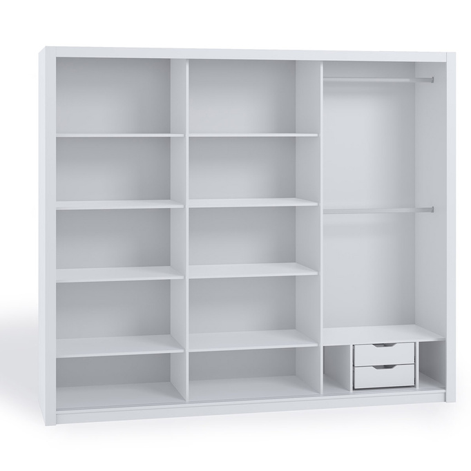 Szafa przesuwna Tamiza 250 cm z lustrem dąb monastery