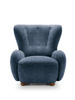 Fotel tapicerowany uszak FILO Dress Me 06 Niebieski nóżki do wyboru