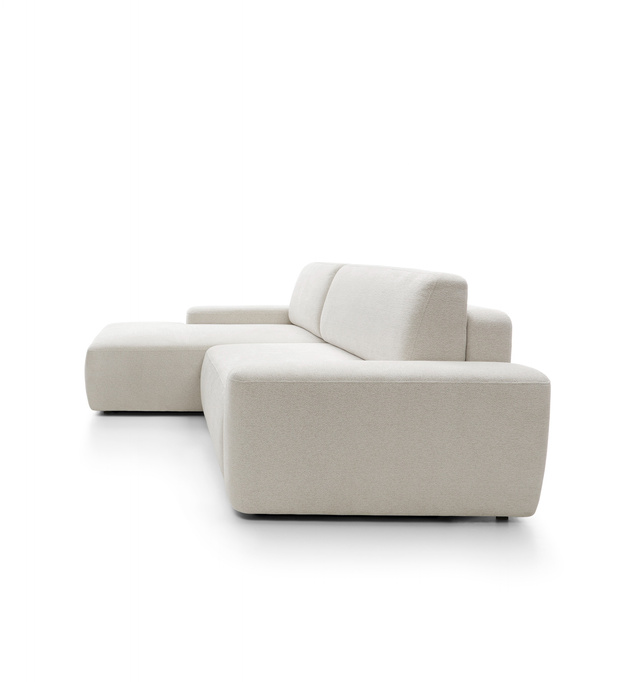 Narożnik OLMI M lewostronny Raven 22 ecru kremowy styl soft