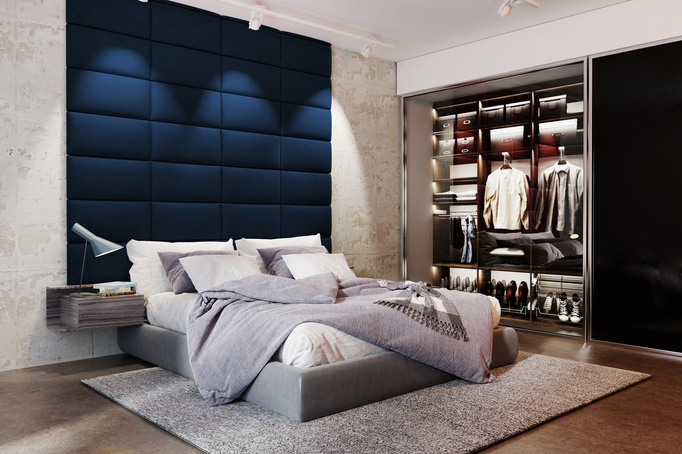 Panel tapicerowany 60x40 Magic Velvet 2216 (Granatowy)