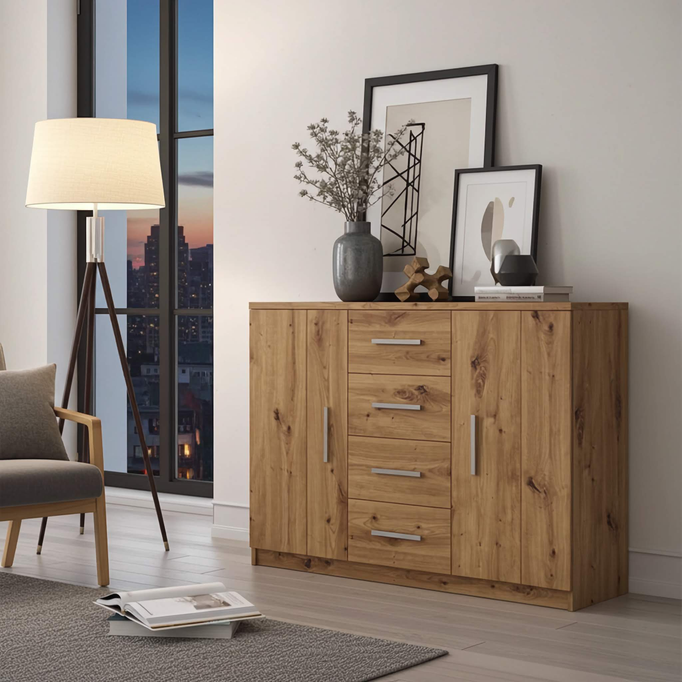 Komoda Tamiza K2D4SZ 120 cm dąb artisan